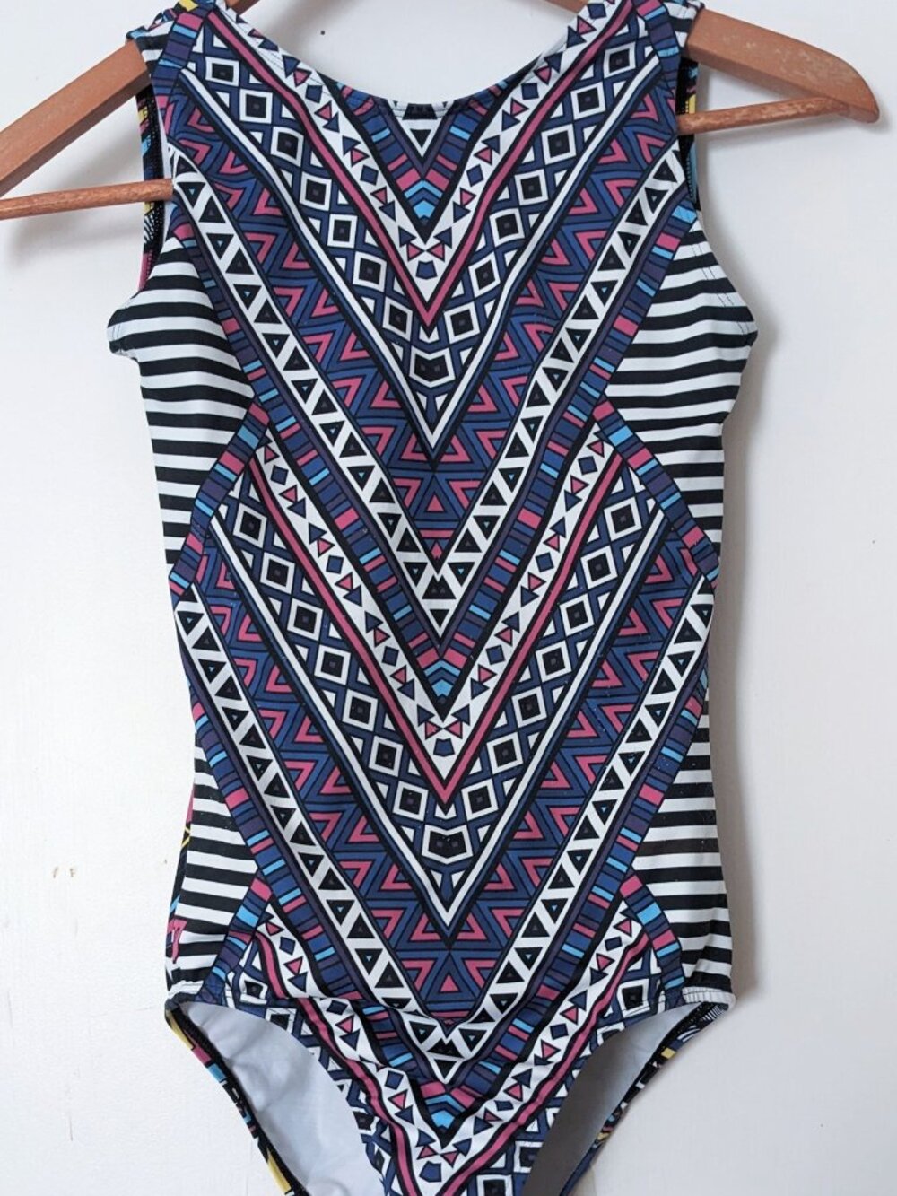 Sylvia P Gymnastics Leotard Tribal Printed Multi-Color Size 12 y or AXS